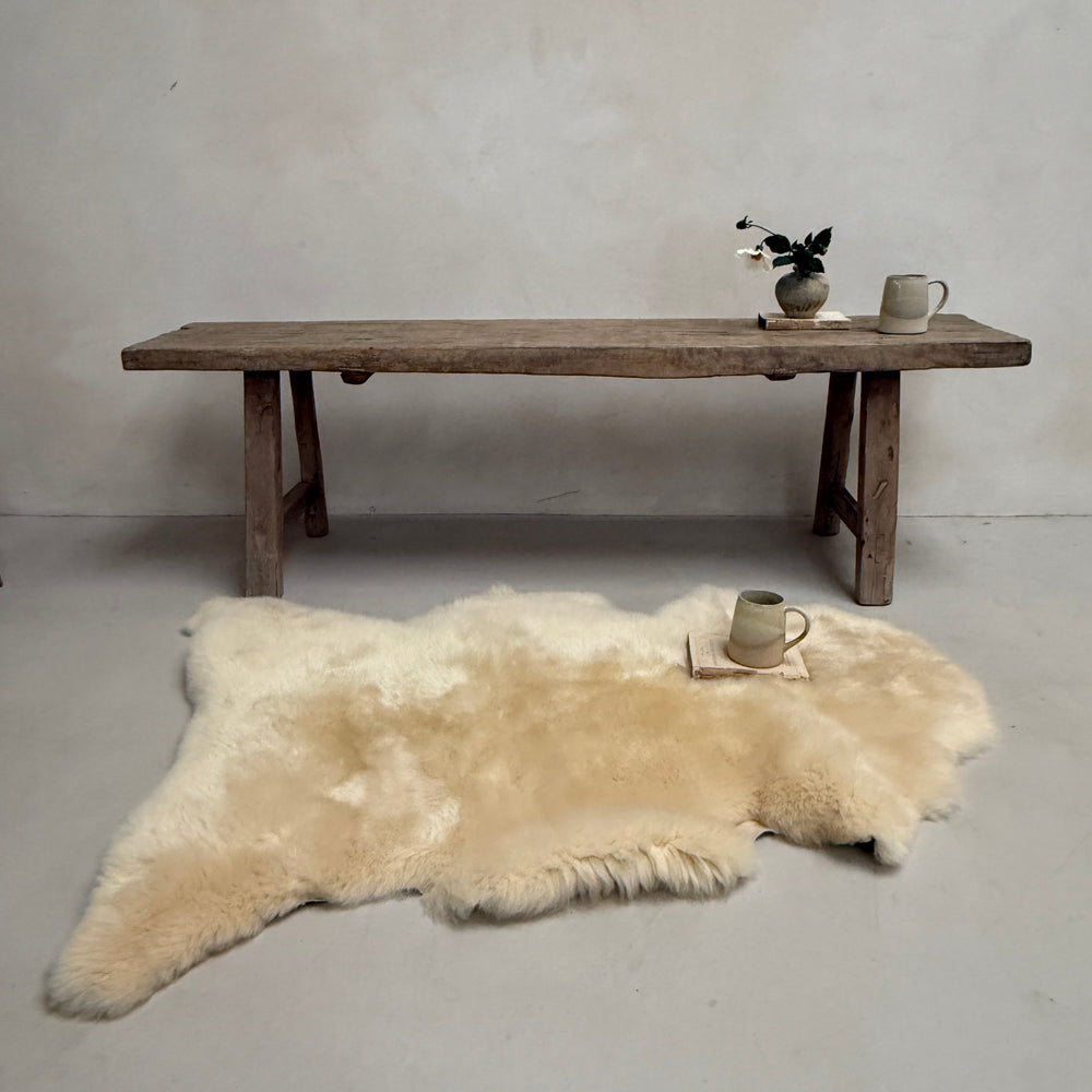 Extra large sheepskin cushion neutral