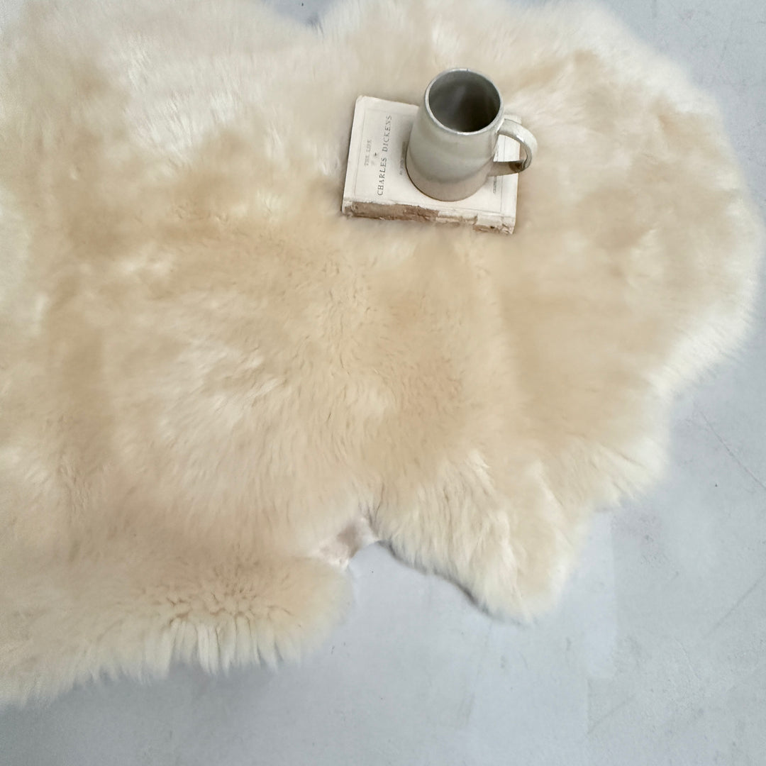 Extra large sheepskin cushion neutral