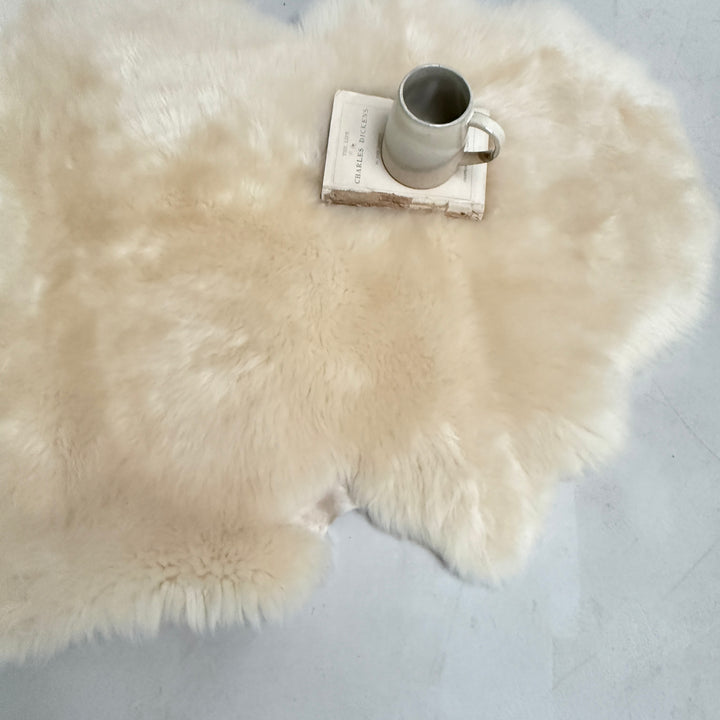Extra large sheepskin cushion neutral