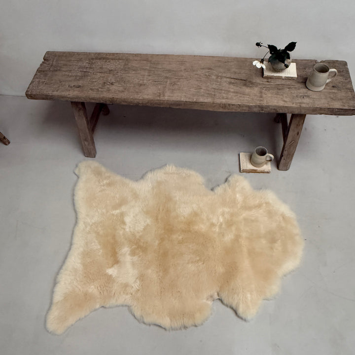 Extra large sheepskin cushion neutral