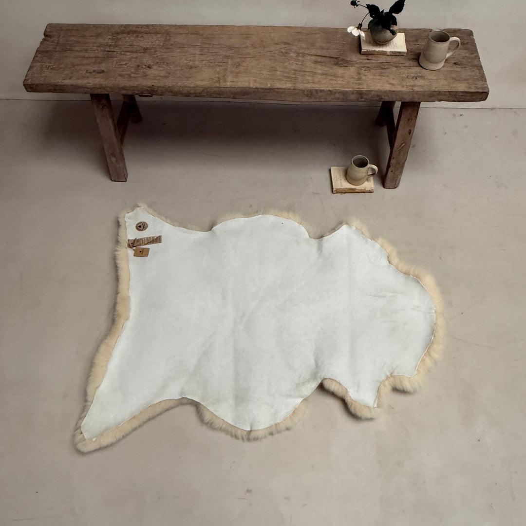 Extra large sheepskin cushion neutral