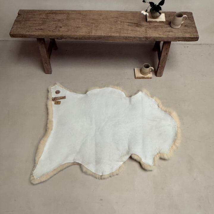 Extra large sheepskin cushion neutral