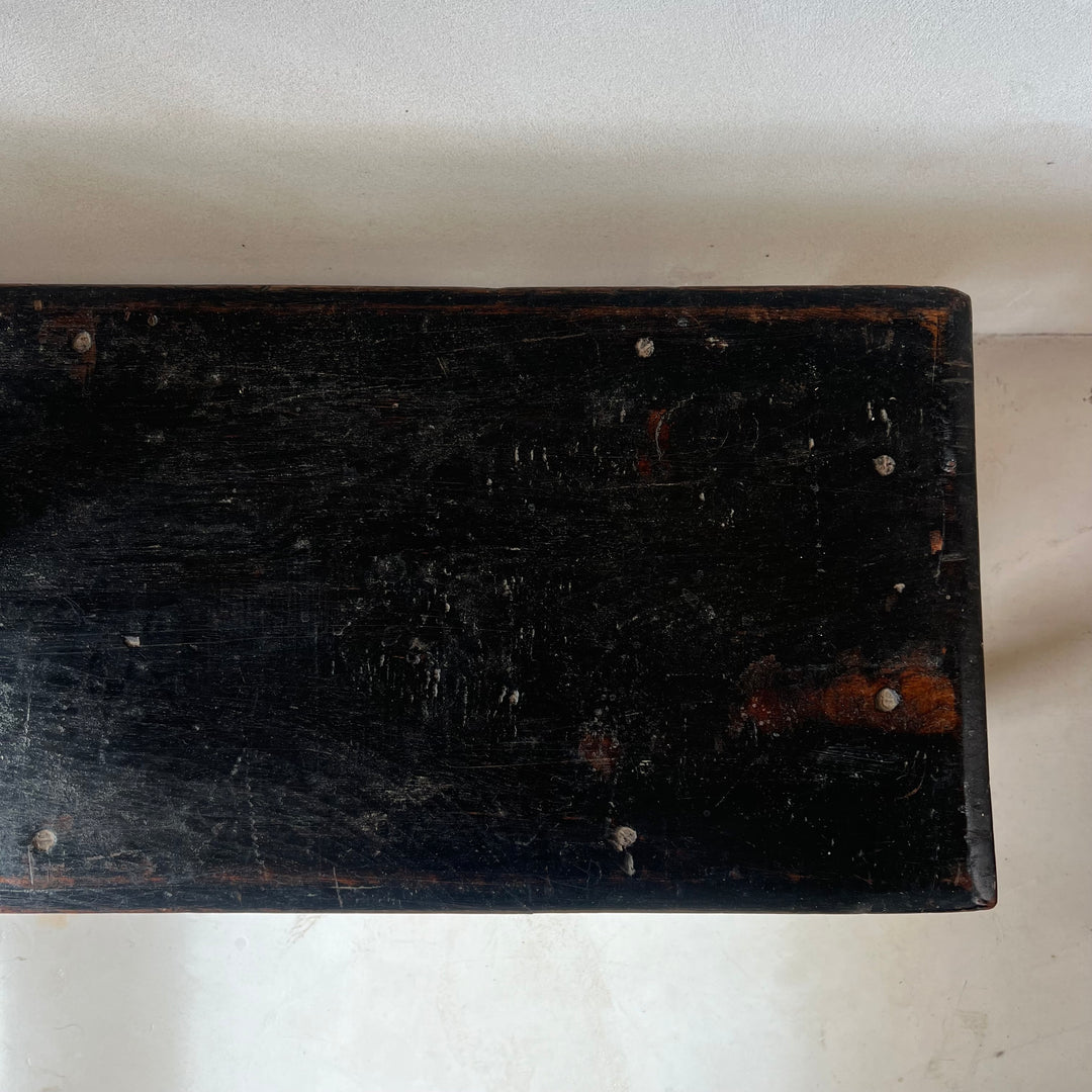 Antique Dark Teak Utility Hallway Bench | Yuni