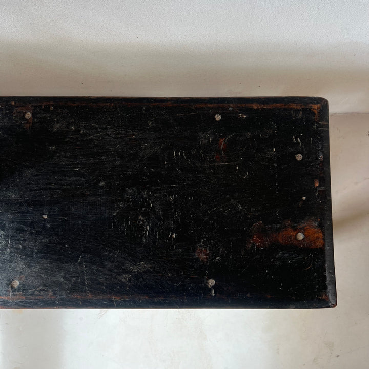 Antique Dark Teak Utility Hallway Bench | Yuni