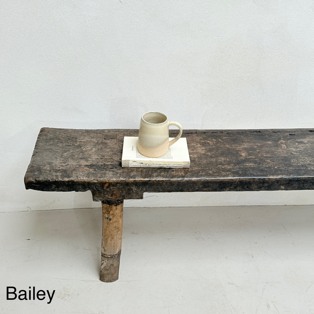 Choice of unique antique dark wood benches