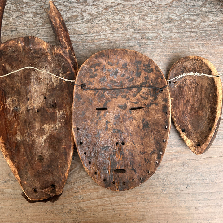 Antique West African tribal masks