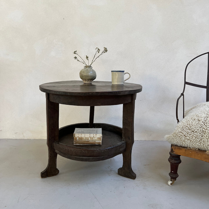 Antique African Round Side Table