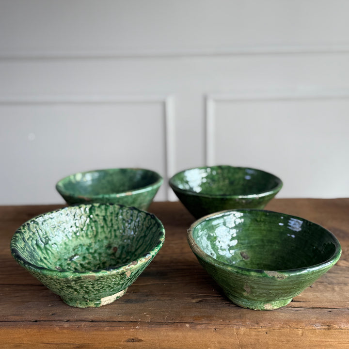 Moroccan Tamegroute Glaze Pottery Bowls