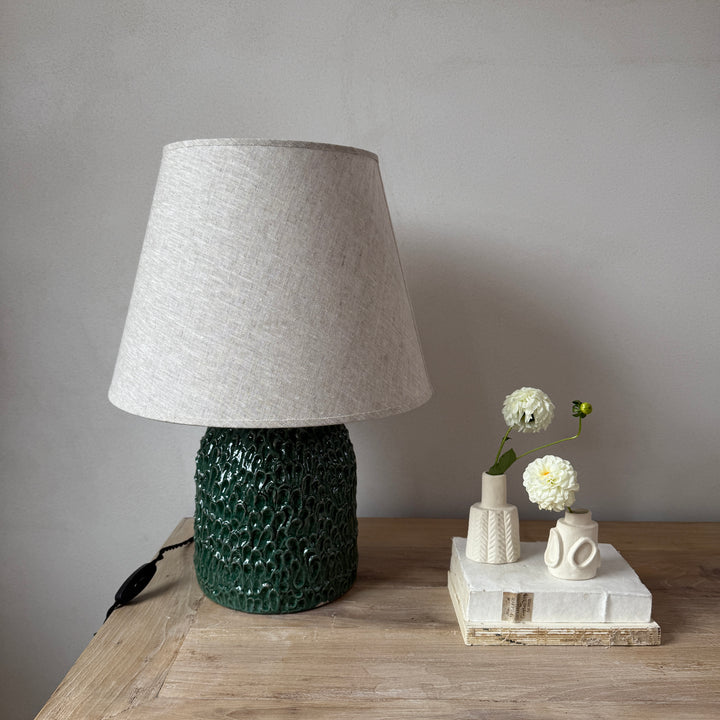 Green Glazed Ceramic Table Lamp