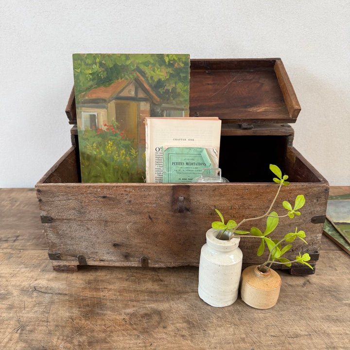 Antique Indian Elm Storage Box | Nina
