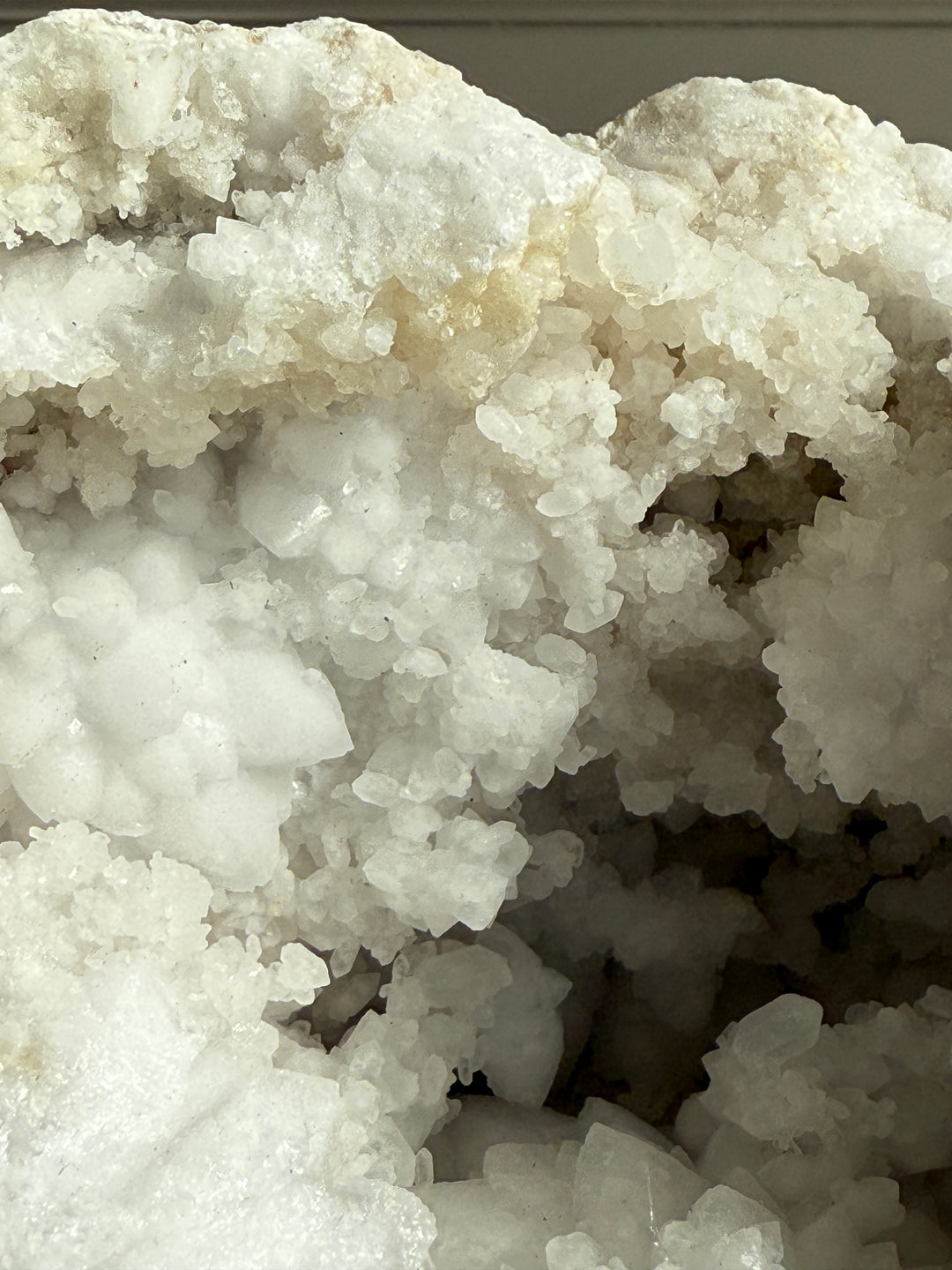 Large geode round rock with crystals