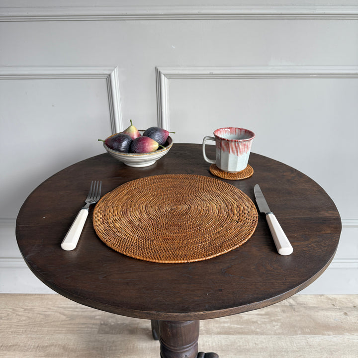 Hand woven fine rattan placemat