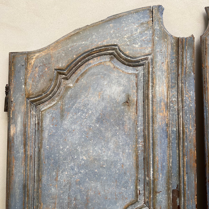 Antique french blue decorative double doors