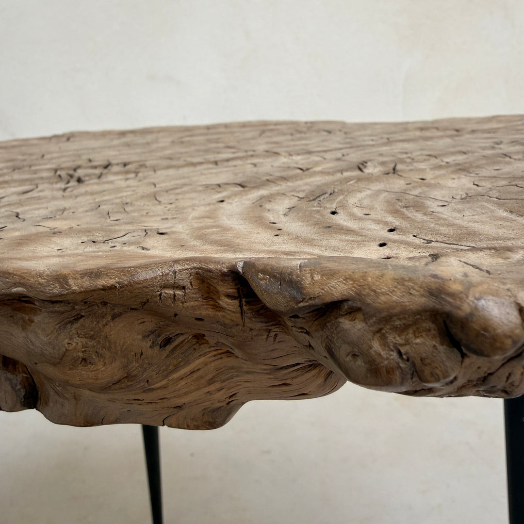 Ancient burr elm side table | Octavia