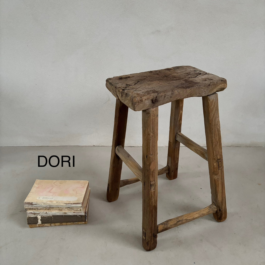 Rustic Wood Antique Stool (select from photo)