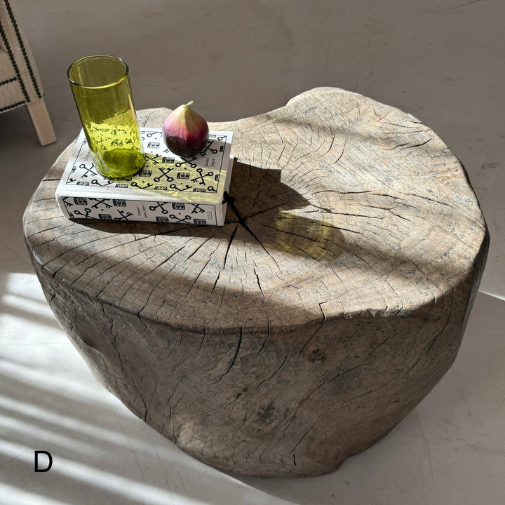 Natural Tree Trunk Side Table
