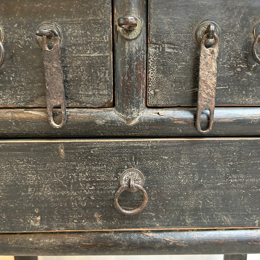 Small Antique Black Console Table | Shere