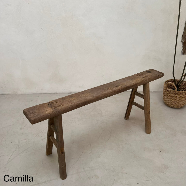 Antique Rustic Wooden Bench