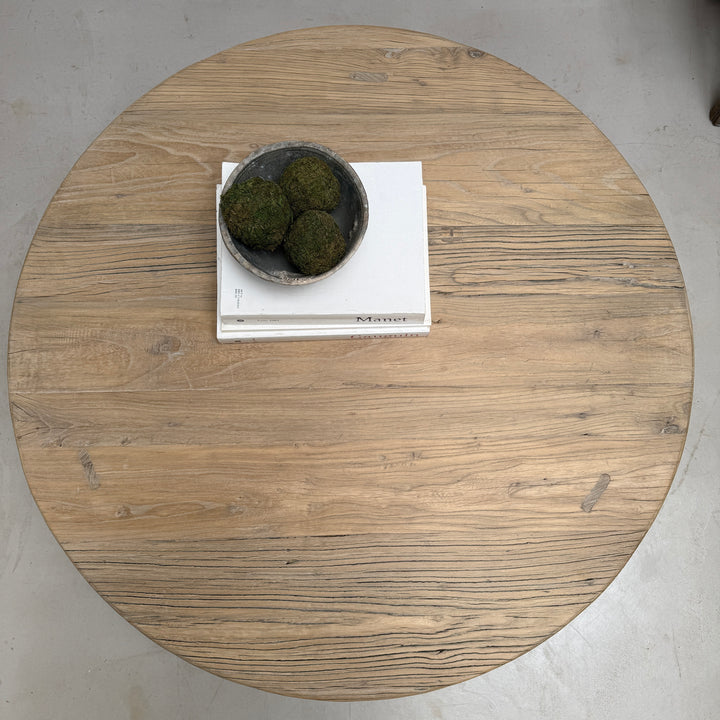Reclaimed round rustic coffee table | Nuffield