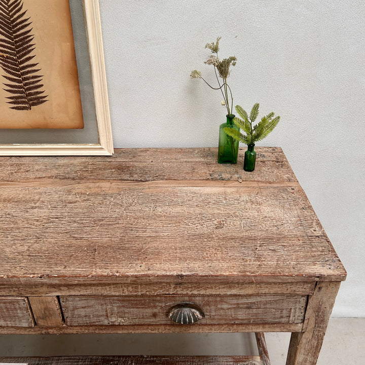 Vintage Whitewashed Teak Dressing Table | Yasmin