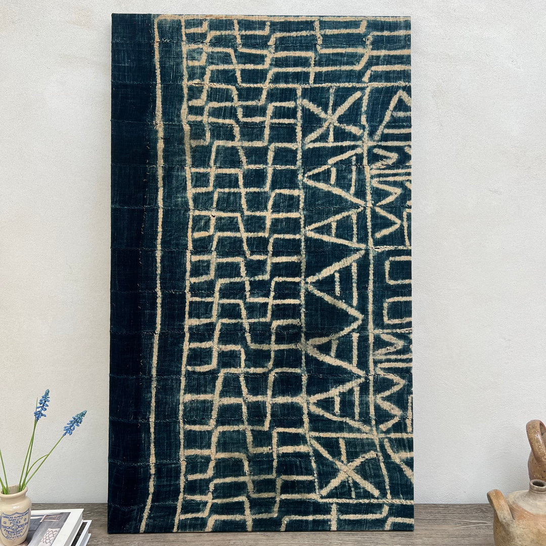 Antique Tribal Indigo Textile Artwork | 120 X 70