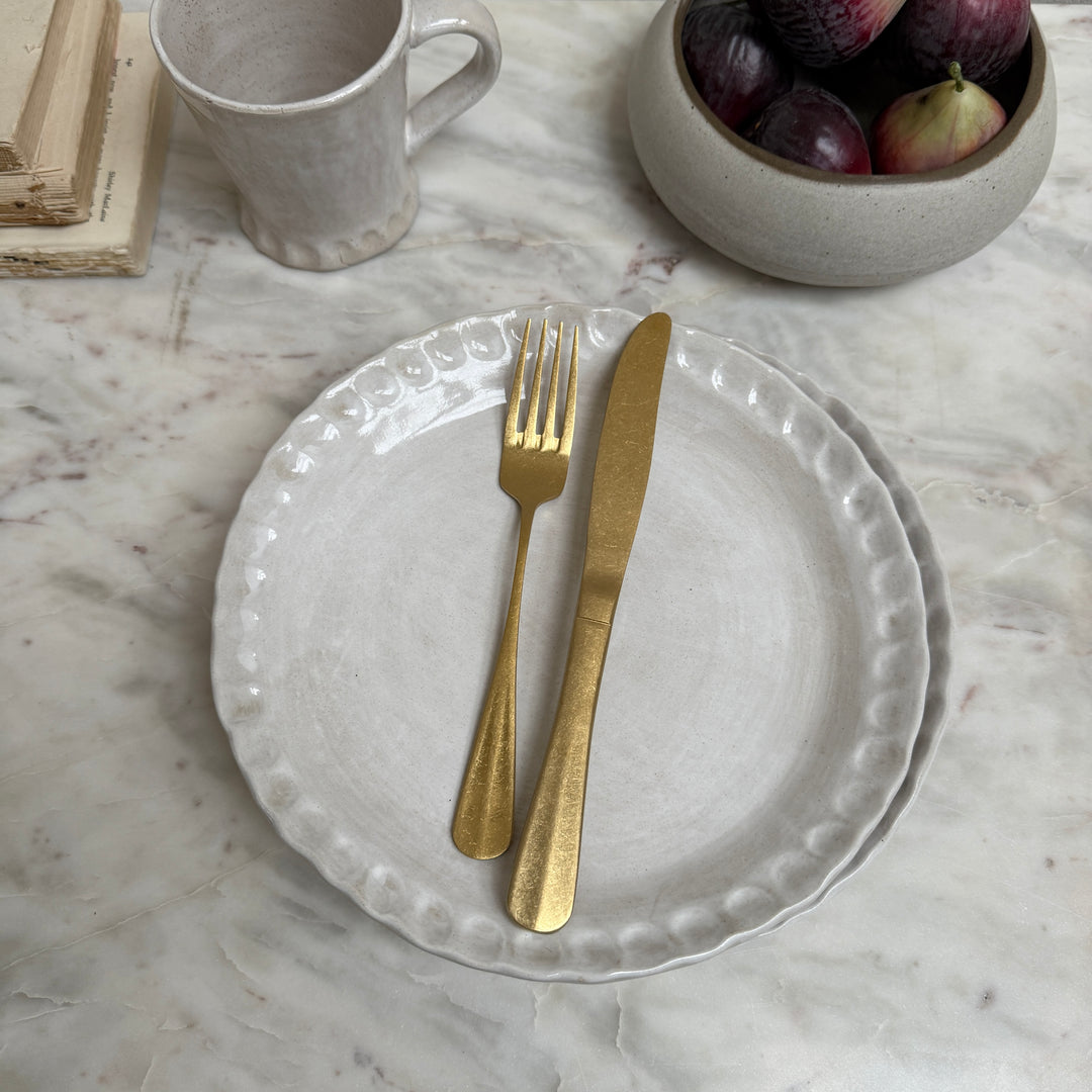 Hand made small plate white | Florence