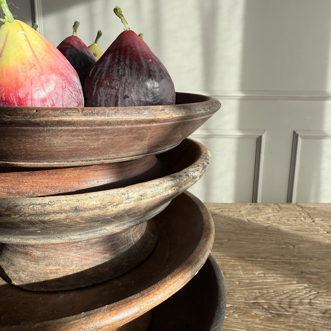 Antique hand turned wood bowl | Batak