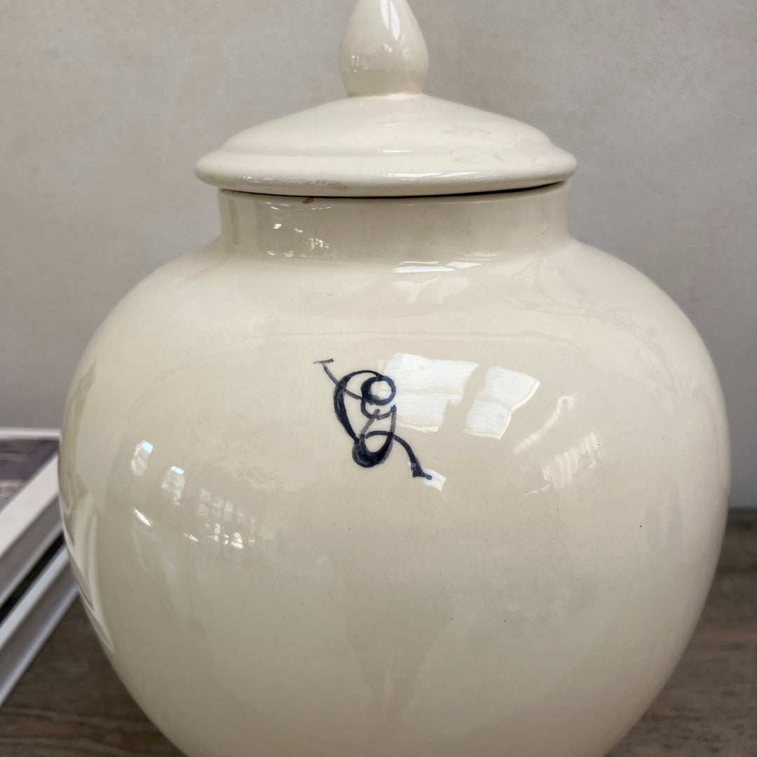 Antique White Italian Apothecary Jar