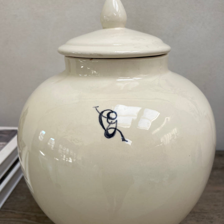 Antique White Italian Apothecary Jar