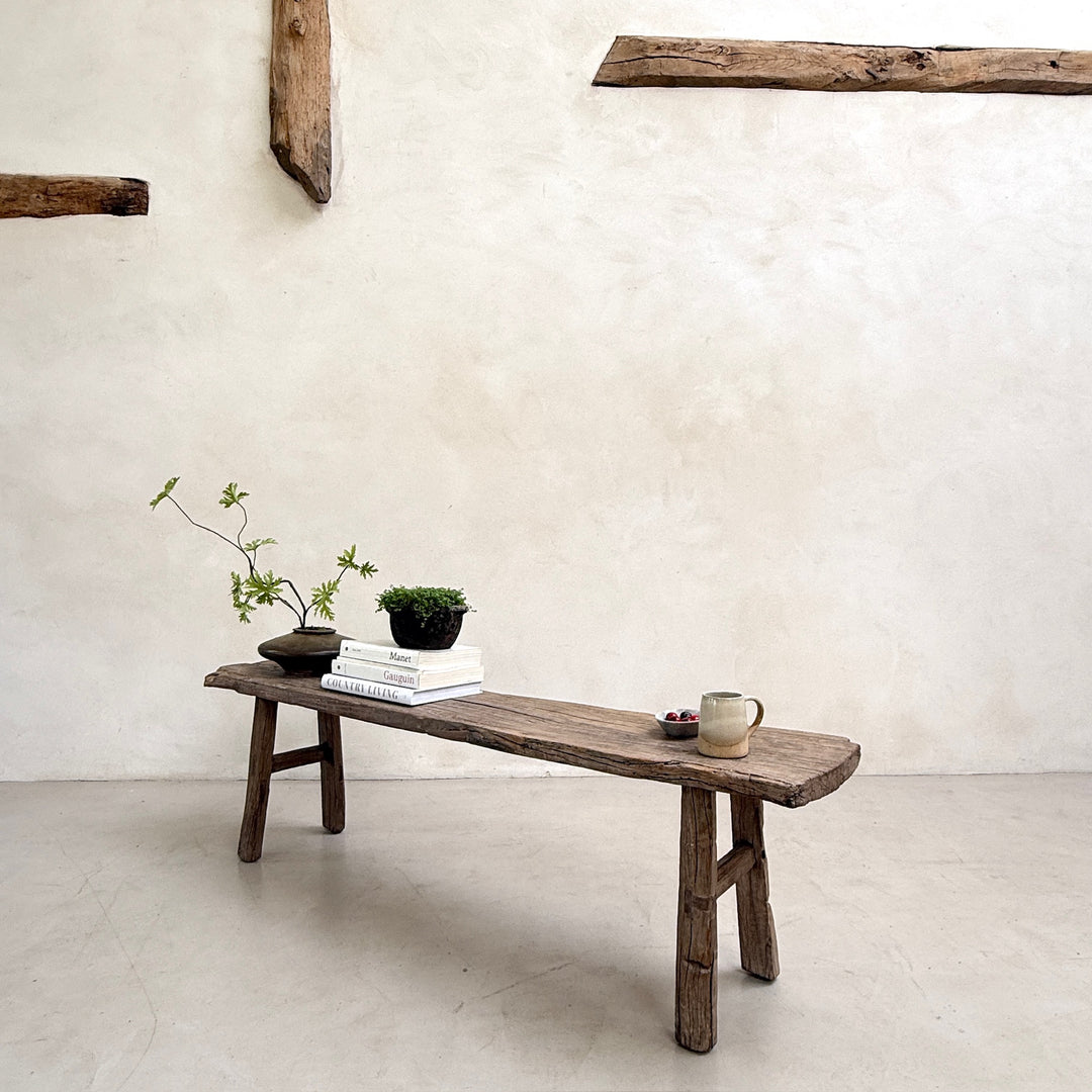 Antique Rustic Bench Caspar