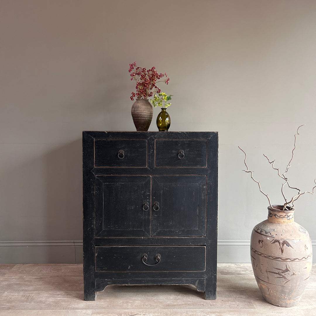Antique Small Black Cupboard | Collette