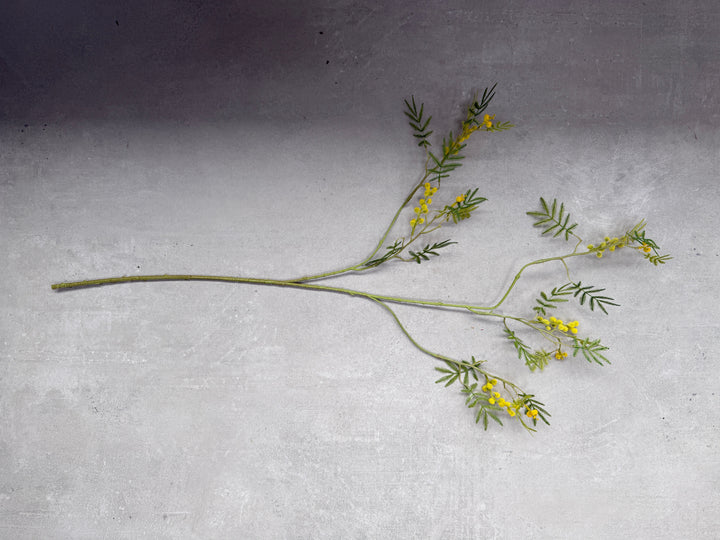 Faux Mimosa Spray Yellow 96cm