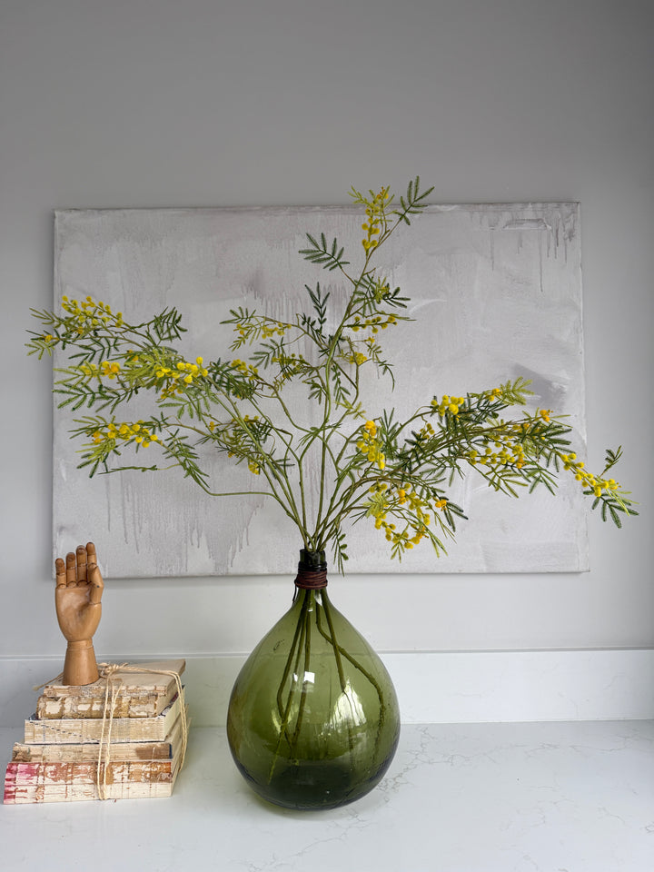 Faux Mimosa Spray Yellow 96cm