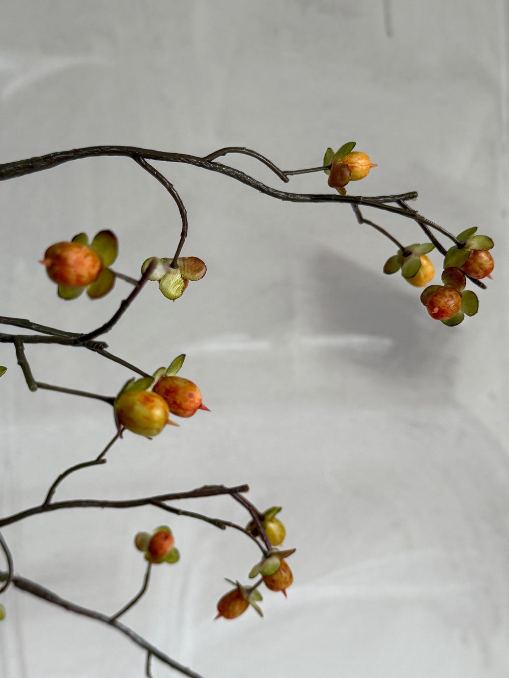 Faux ochre berry spray 88cm