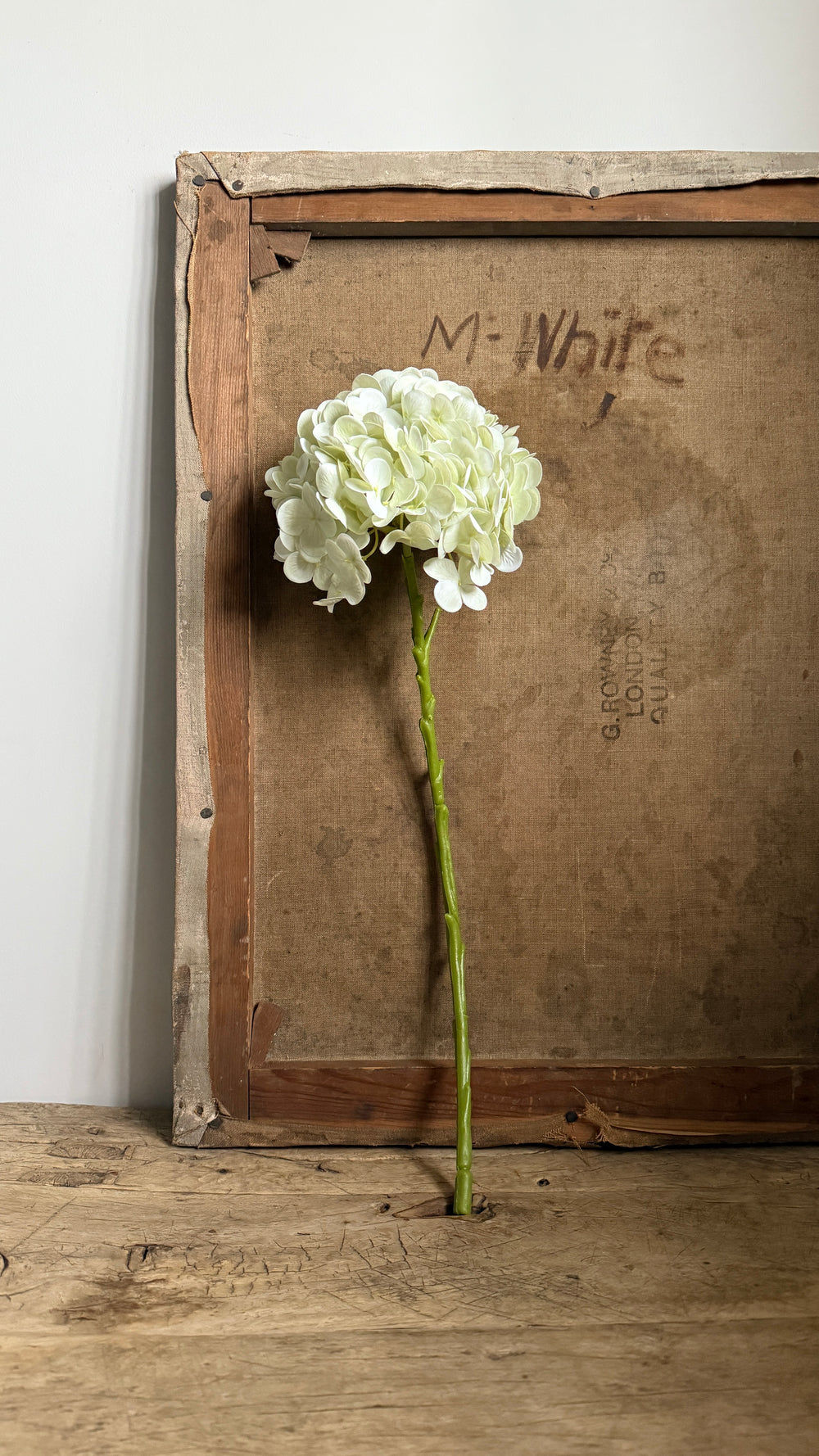 Faux single Hydrangea 47cm