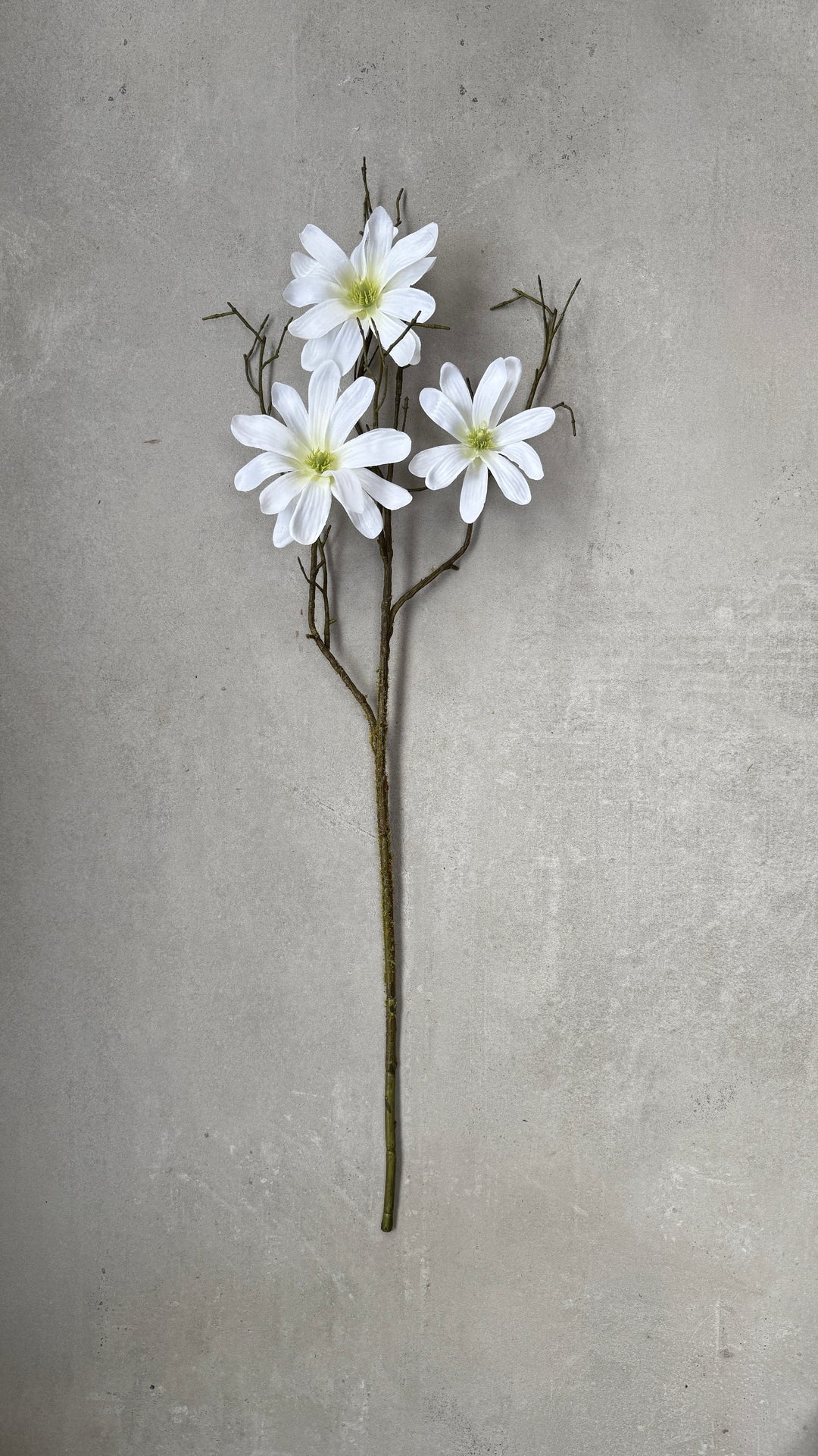 Faux white magnolia spray 71cm