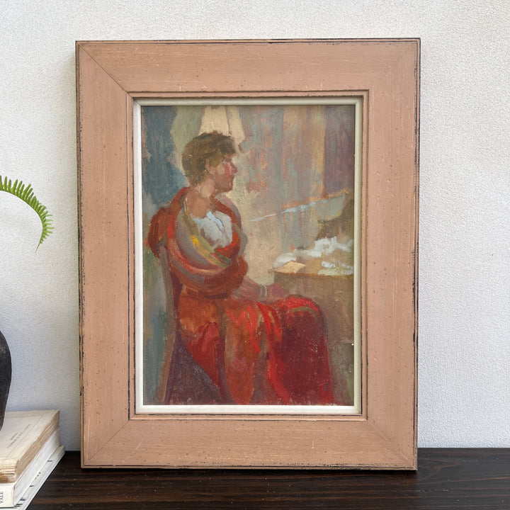 Framed Vintage oil painting | Katie