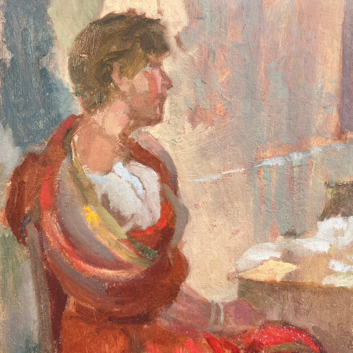 Framed Vintage oil painting | Katie