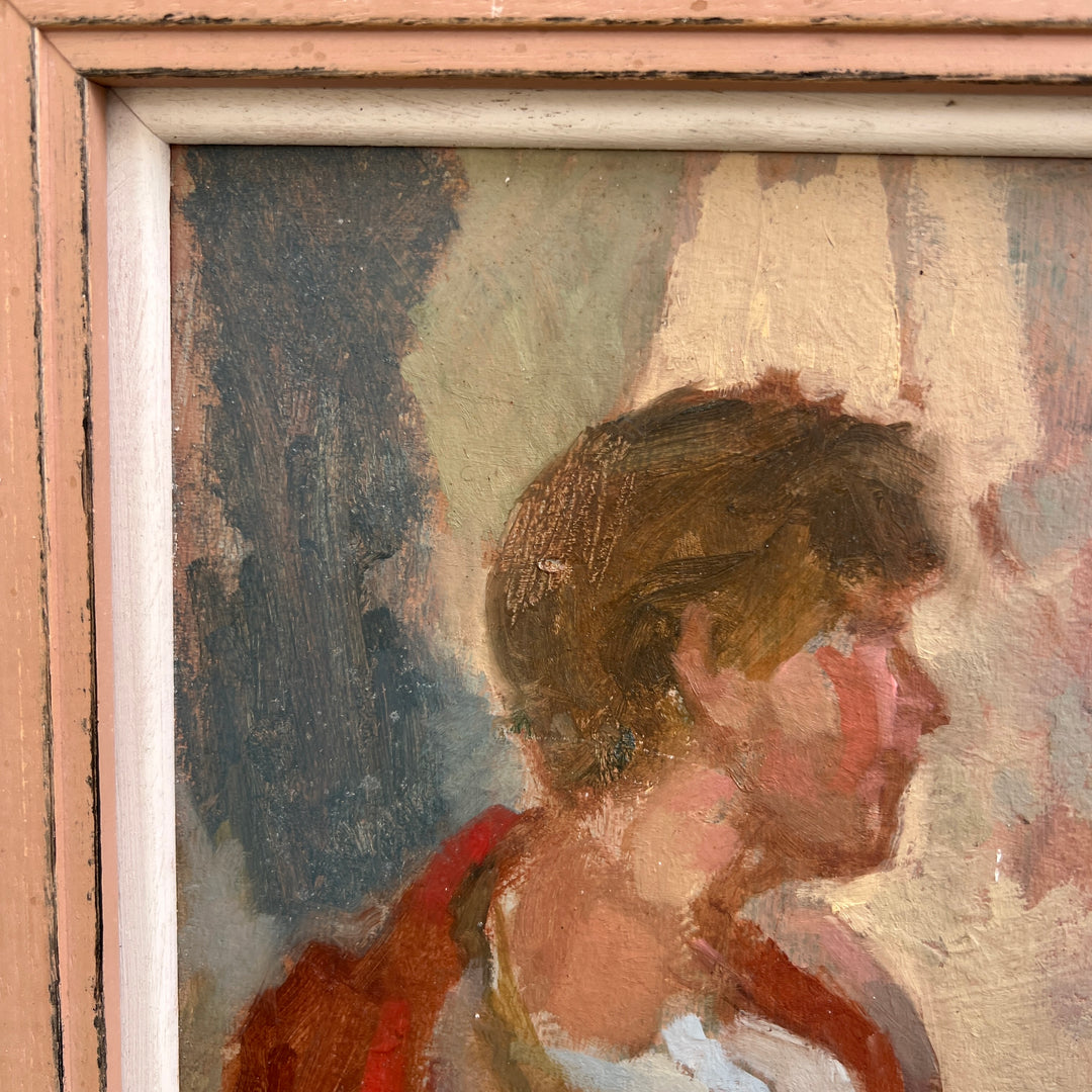 Framed Vintage oil painting | Katie