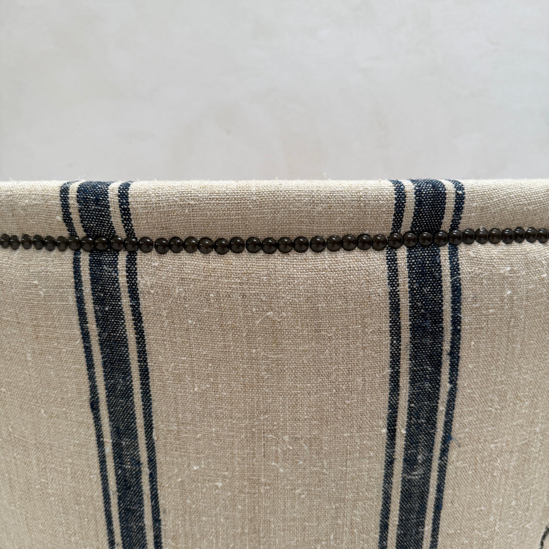 French Grain Sack Linen Armchair No:2