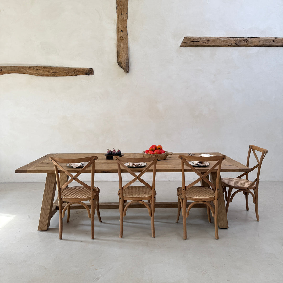 Reclaimed Solid Oak Dining Table | Suffolk
