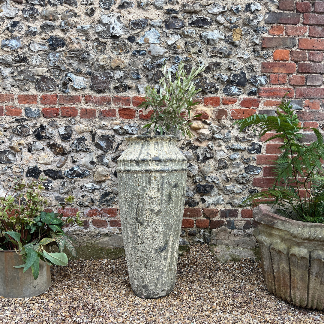 Rustic Glazed Tall Garden Urn | Agnes