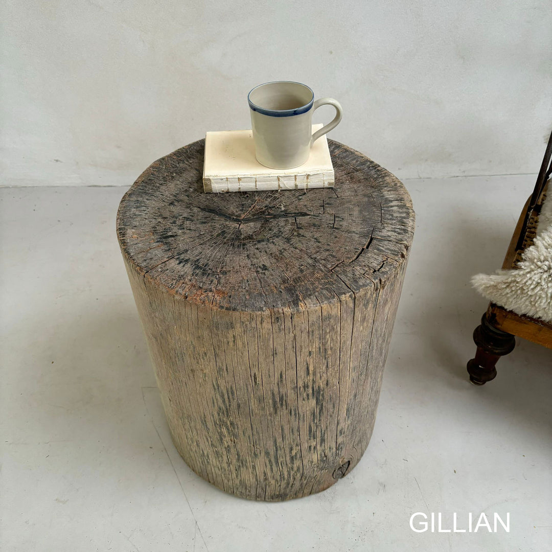 Salvaged Wood Tree Stump Side Tables