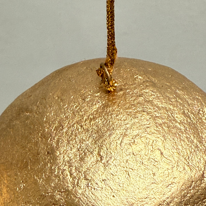 Golden Paper Mache Christmas Decoration