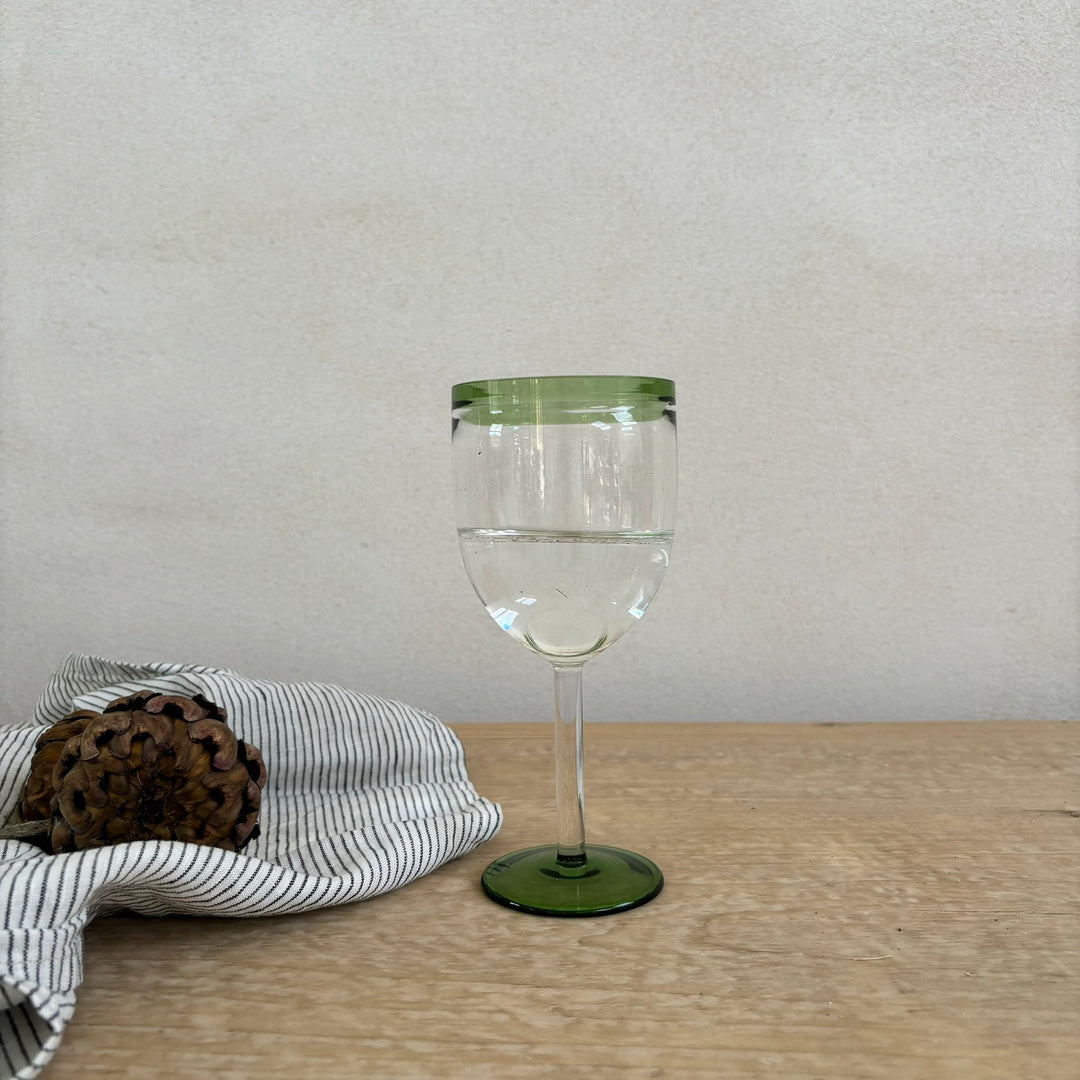 GREEN RIM DRINKING GLASS COLLECTION wine glass