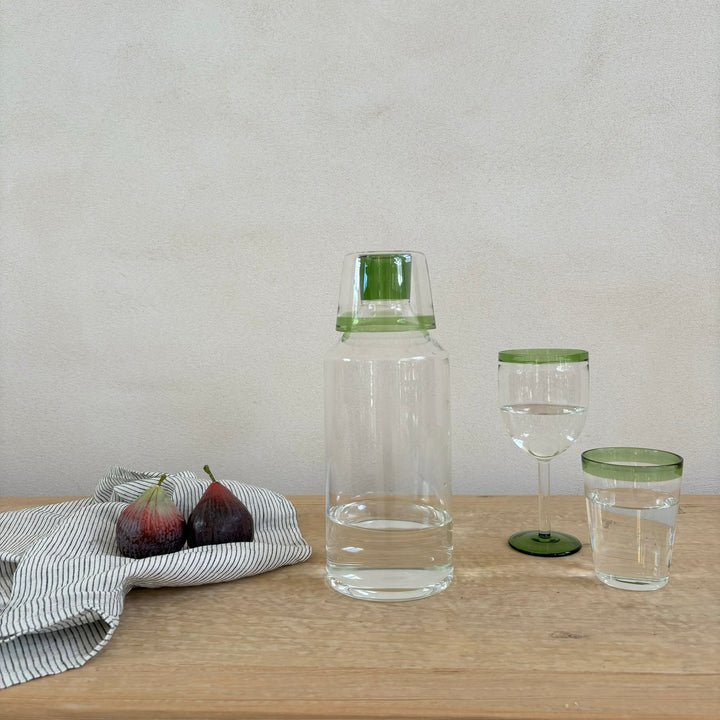 GREEN RIM DRINKING GLASS COLLECTION