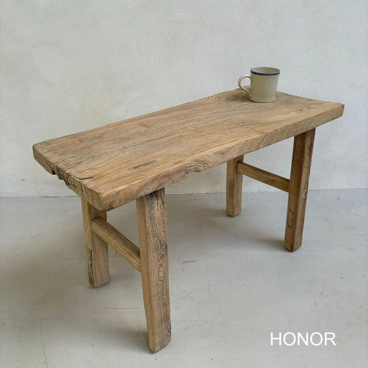 Rustic Antique Elm Bench