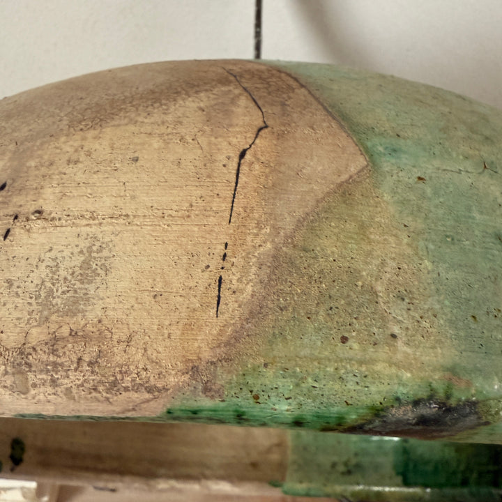 Half glazed decorative Moroccan bowl | XL