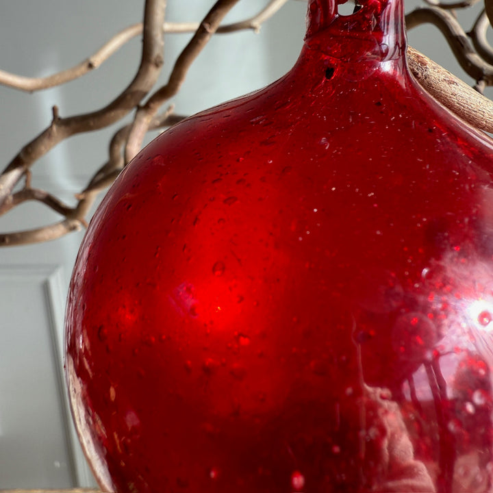 Hand Blown Glass Bauble | Red
