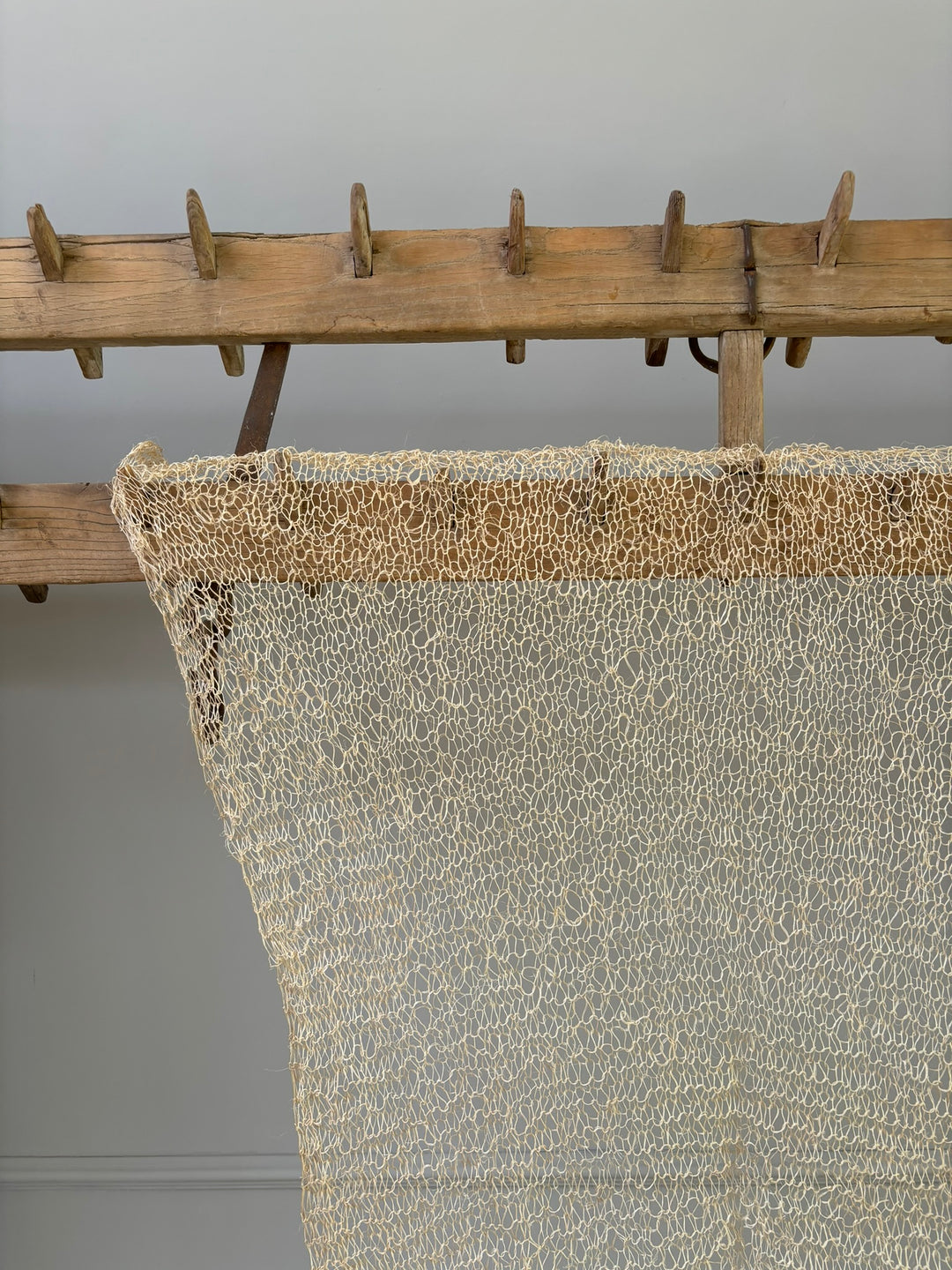 Hand knitted sisal curtain